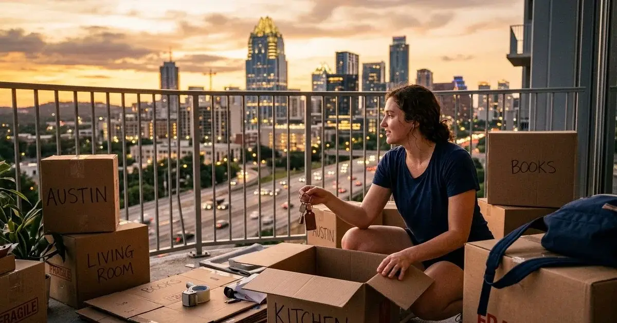 Mid rise apartment exterior in the Northwest Hills neighborhood of Far West Austin