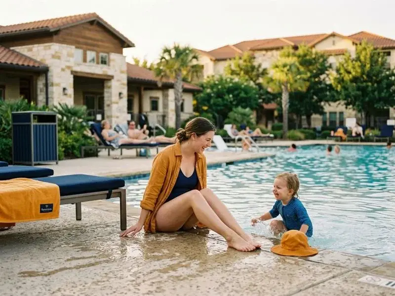 Teravista garden style apartment complex in north Round Rock